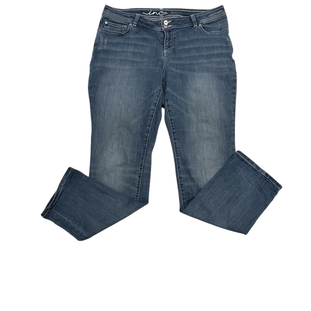 INC International Concepts Women's Blue Straight Leg Jeans - Picture 2 of 5